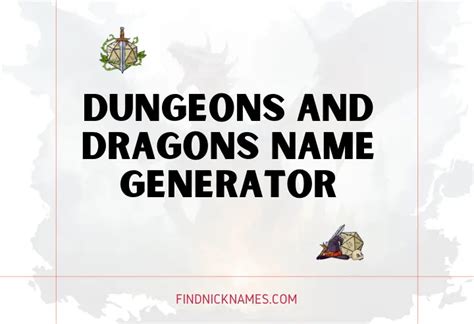 dungeons and dragons names generator.